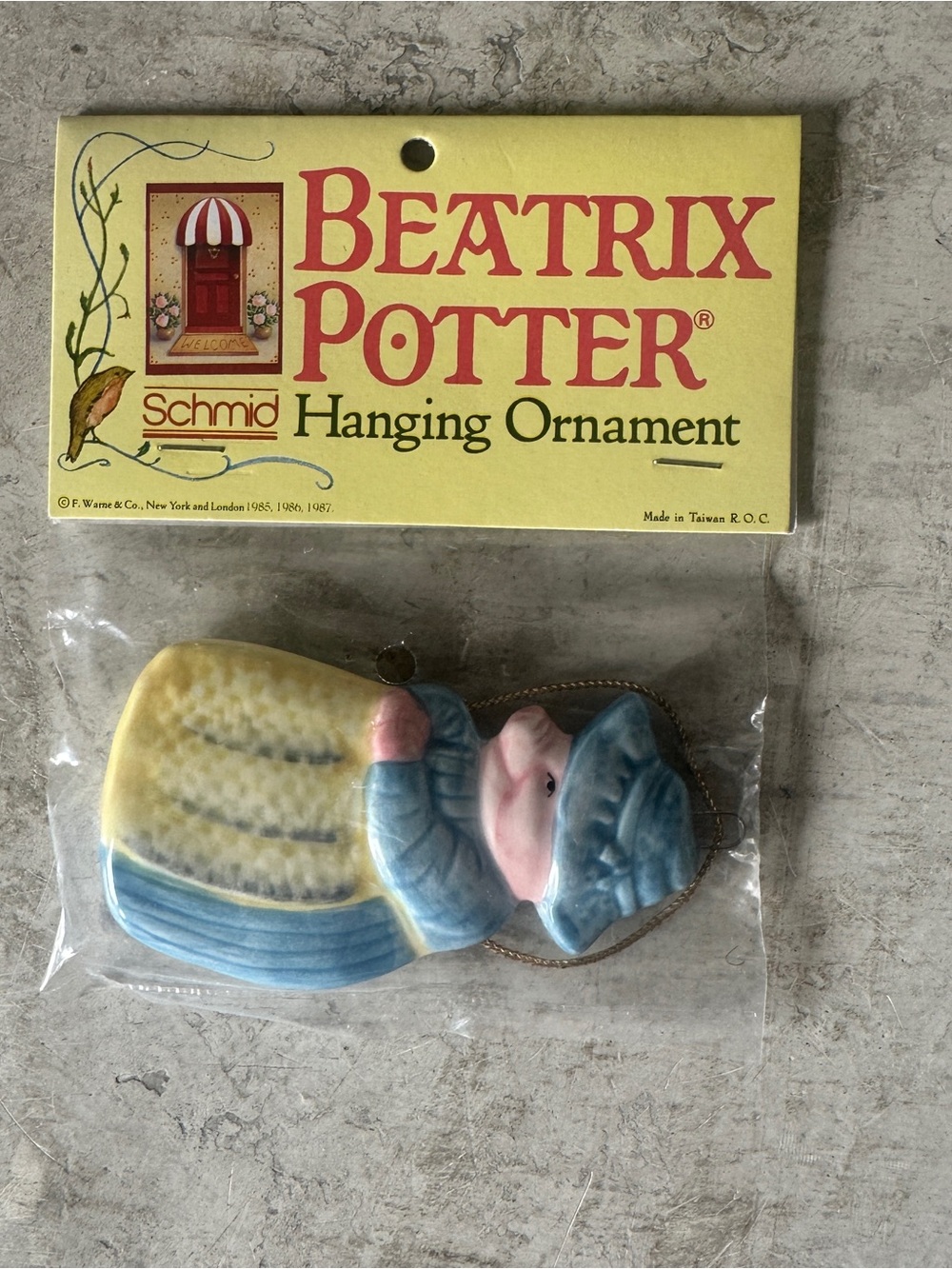 Schmid Beatrix Potter Aunt Pettitoes Pig Ornament Rare Vintage 1985 New In Bag